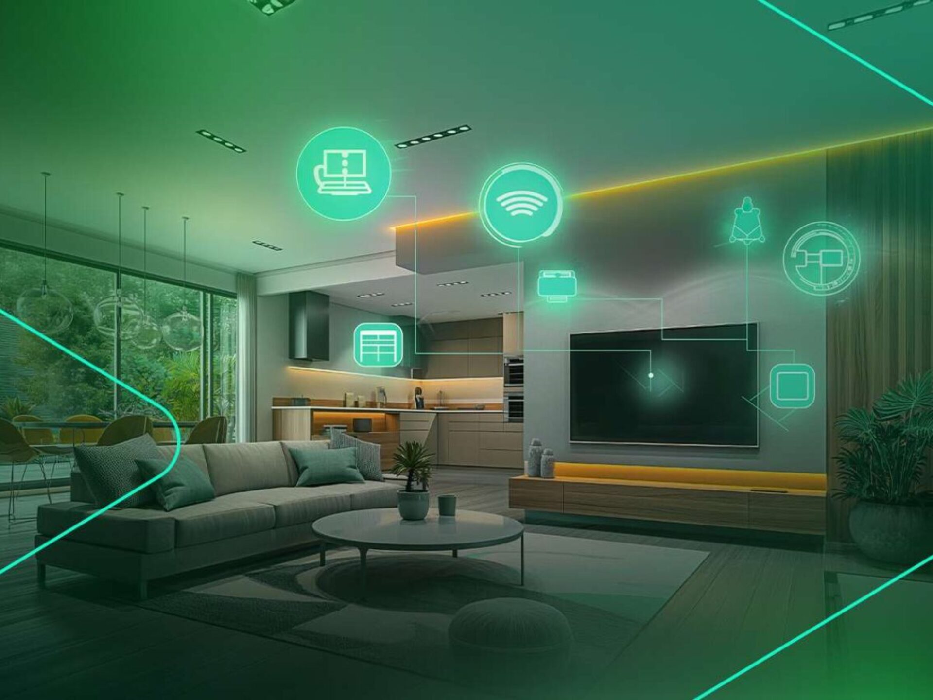 O futuro das salas inteligentes: o que vai mudar em TVs, som, iluminação, ar, cortinas e todos os aparelhos da sala até 2030